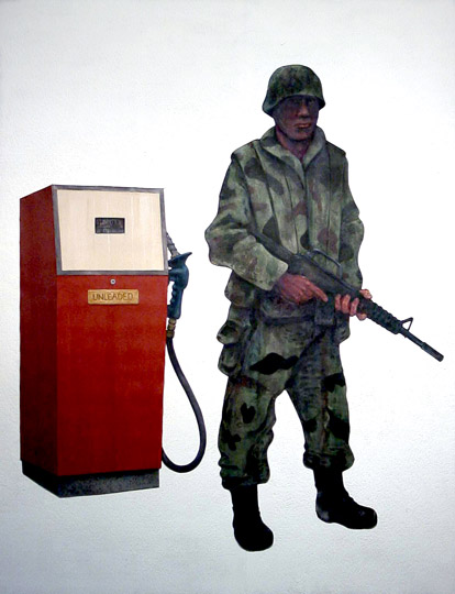 Soldier at Pump