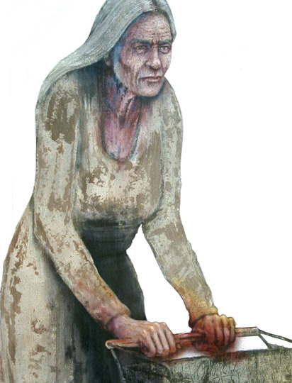 Detail ancient shopper