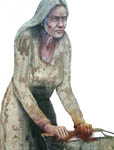 Detail, Ancient Shopper Figure