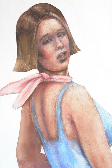 Detail woman with scarf