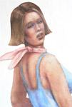 Detail, Woman with Scarf